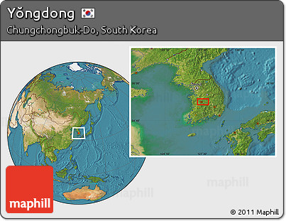 Satellite Location Map of Yŏngdong