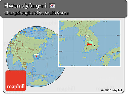 Savanna Style Location Map of Hwanp'yŏng-ni