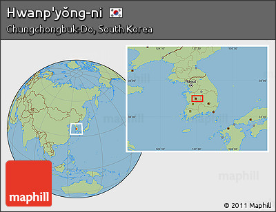 Savanna Style Location Map of Hwanp'yŏng-ni