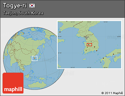 Savanna Style Location Map of Togye-ri