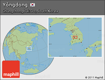 Savanna Style Location Map of Yŏngdong