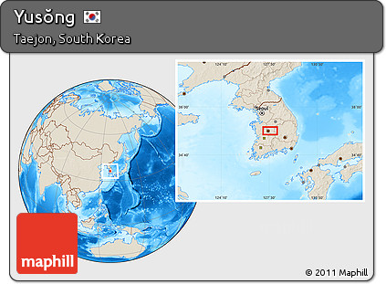 Shaded Relief Location Map of Yusŏng