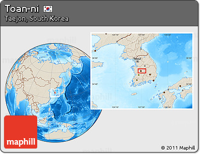 Shaded Relief Location Map of Toan-ni