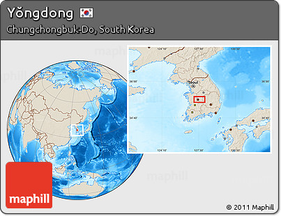 Shaded Relief Location Map of Yŏngdong