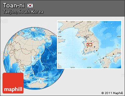 Shaded Relief Location Map of Toan-ni