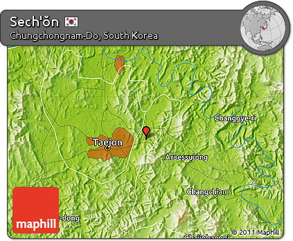 Physical Map of Sech'ŏn