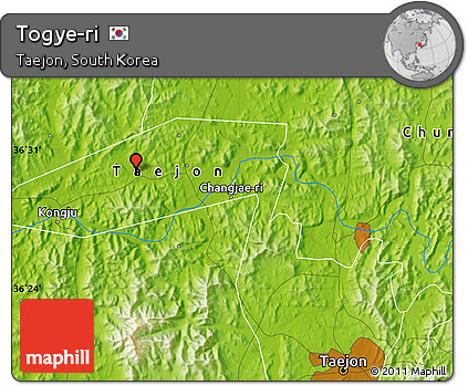 Physical Map of Togye-ri