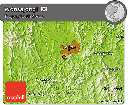 Physical Map of Wŏnsajŏngi
