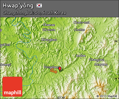 Physical Map of Hwap'yŏng