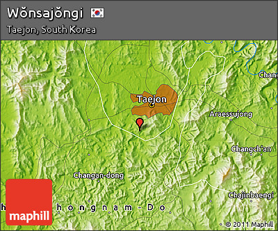 Physical Map of Wŏnsajŏngi