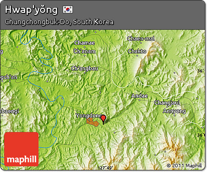 Physical Map of Hwap'yŏng