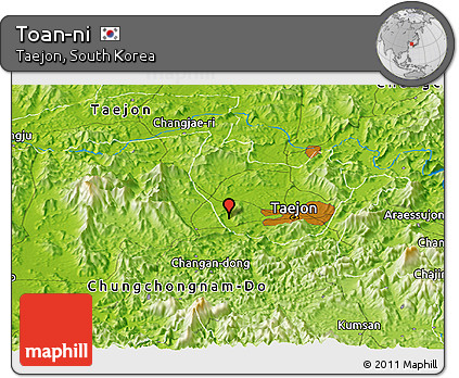 Physical Panoramic Map of Toan-ni