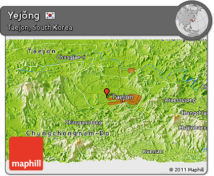 Physical Panoramic Map of Yejŏng