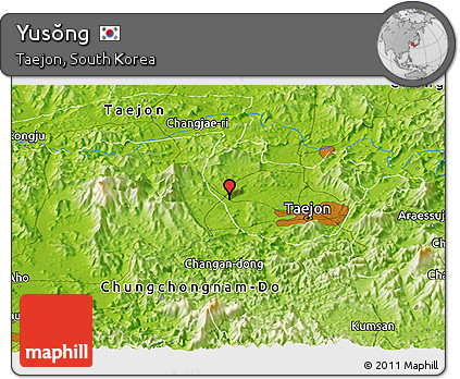 Physical Panoramic Map of Yusŏng