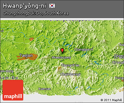Physical Panoramic Map of Hwanp'yŏng-ni