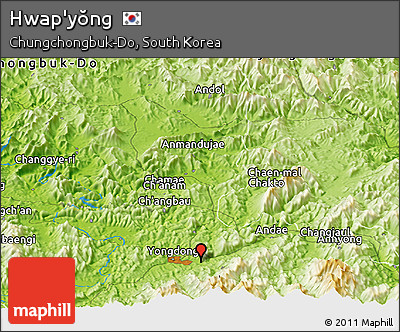 Physical Panoramic Map of Hwap'yŏng