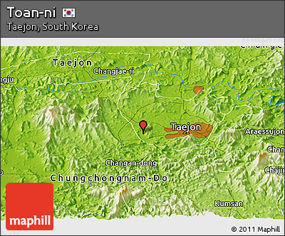 Physical Panoramic Map of Toan-ni