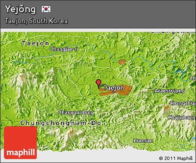 Physical Panoramic Map of Yejŏng