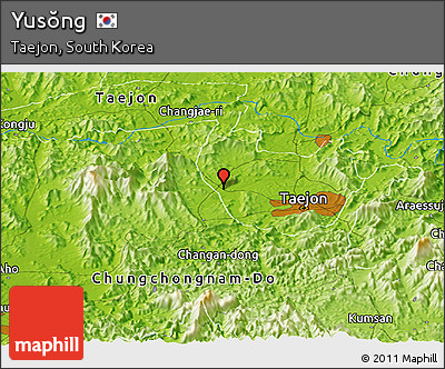 Physical Panoramic Map of Yusŏng
