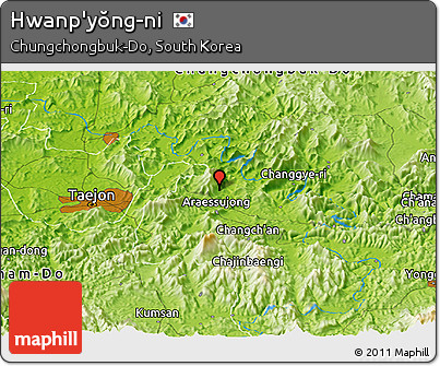 Physical Panoramic Map of Hwanp'yŏng-ni