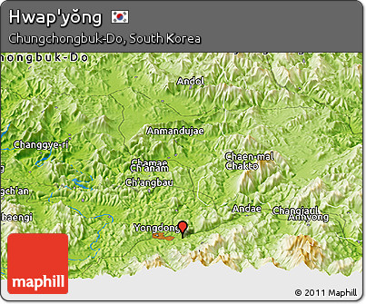 Physical Panoramic Map of Hwap'yŏng