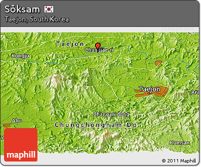 Physical Panoramic Map of Sŏksam