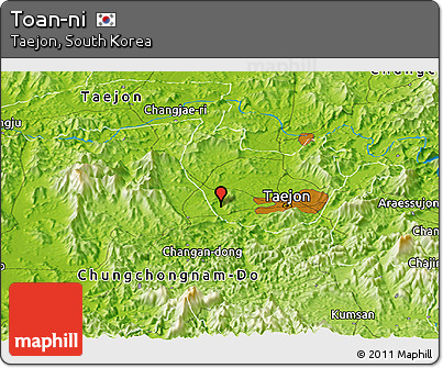 Physical Panoramic Map of Toan-ni