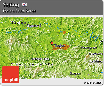 Physical Panoramic Map of Yejŏng