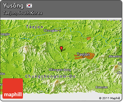 Physical Panoramic Map of Yusŏng
