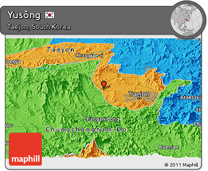 Political Panoramic Map of Yusŏng