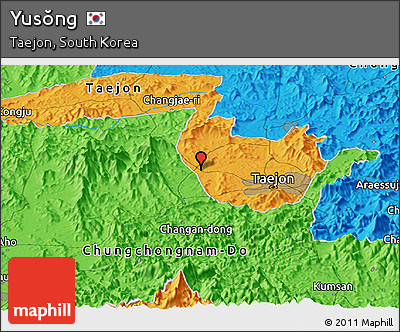 Political Panoramic Map of Yusŏng