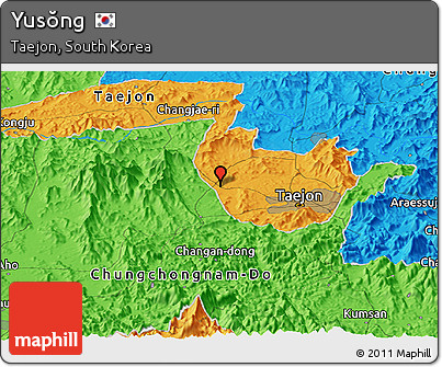 Political Panoramic Map of Yusŏng