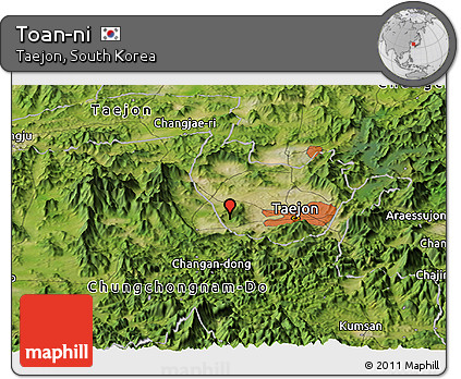 Satellite Panoramic Map of Toan-ni
