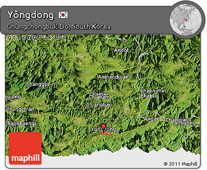 Satellite Panoramic Map of Yŏngdong