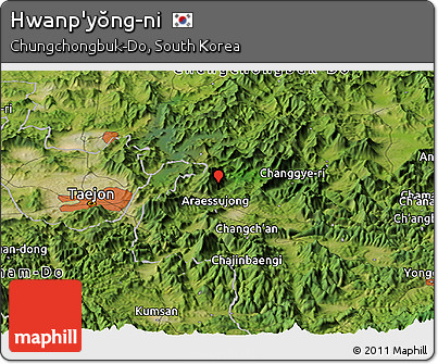 Satellite Panoramic Map of Hwanp'yŏng-ni