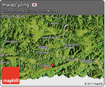 Satellite Panoramic Map of Hwap'yŏng