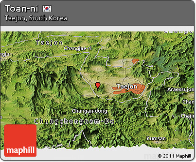 Satellite Panoramic Map of Toan-ni