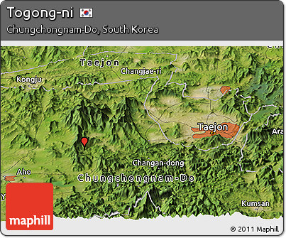 Satellite Panoramic Map of Togong-ni