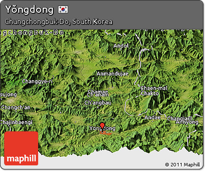 Satellite Panoramic Map of Yŏngdong