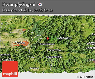 Satellite Panoramic Map of Hwanp'yŏng-ni