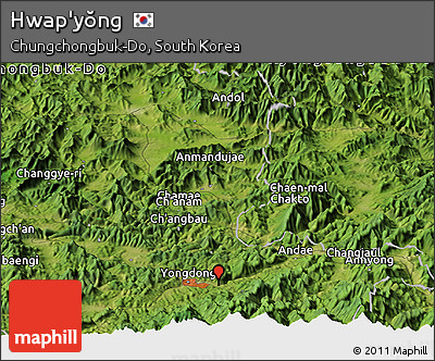 Satellite Panoramic Map of Hwap'yŏng