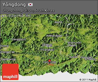 Satellite Panoramic Map of Yŏngdong