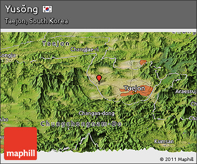Satellite Panoramic Map of Yusŏng