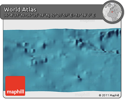 Satellite 3D Map of the Area around 36° 19' 55" N, 12° 49' 29" E