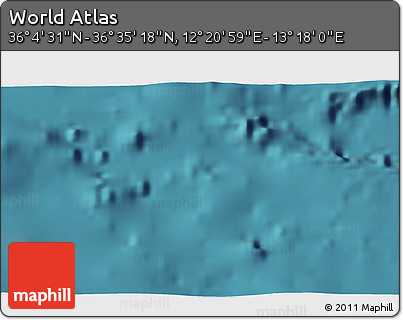 Satellite 3D Map of the Area around 36° 19' 55" N, 12° 49' 29" E