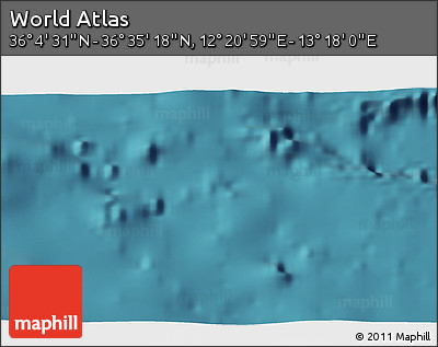 Satellite 3D Map of the Area around 36° 19' 55" N, 12° 49' 29" E