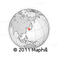 Outline Map of the Area around 36° 19' 55" N, 130° 7' 30" E, rectangular outline