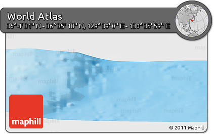 Physical Panoramic Map of the Area around 36° 19' 55" N, 130° 7' 30" E