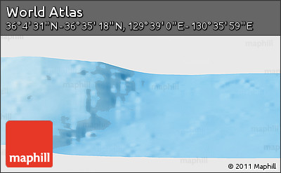 Physical Panoramic Map of the Area around 36° 19' 55" N, 130° 7' 30" E