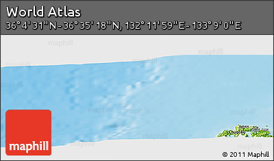 Physical Panoramic Map of the Area around 36° 19' 55" N, 132° 40' 30" E